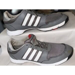 Adidas Traxion Golf Shoes Mens Size 14 Gray Leather Mesh Spikeless Athletic